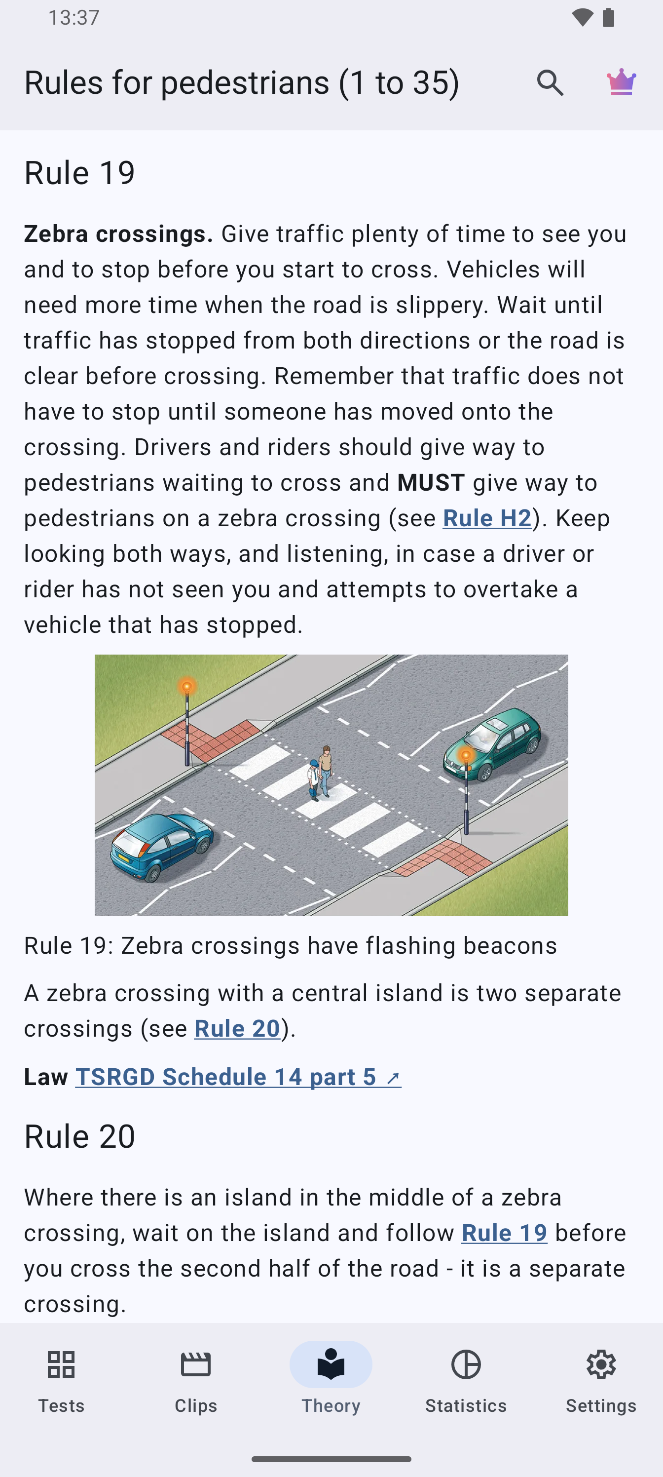 Highway Code rule explained in the Driving Theory Test Kit UK app