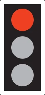 RED means ‘Stop’. Wait behind the stop line on the carriageway
