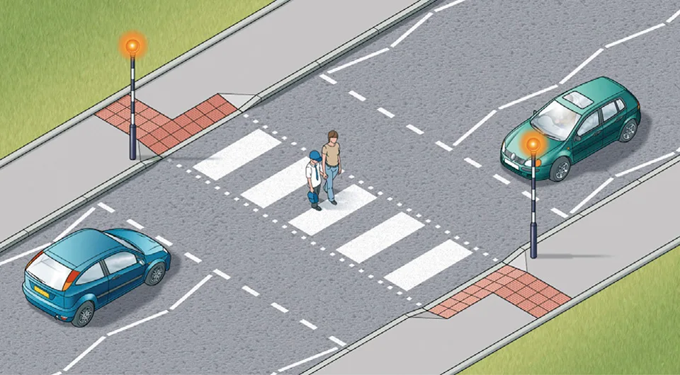 Rule 19: Zebra crossings have flashing beacons