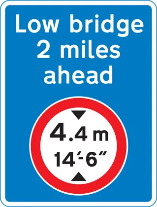 Advance warning of restriction or prohibition ahead