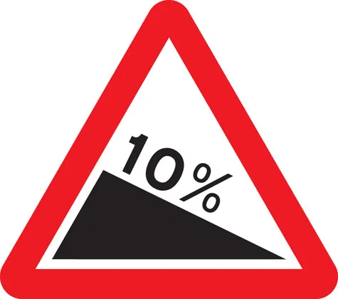Steep hill downwards