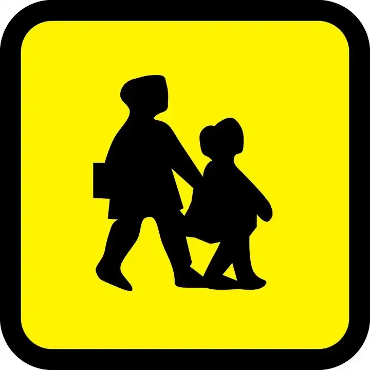 Illustration for the question: What type of vehicle displays this yellow sign?