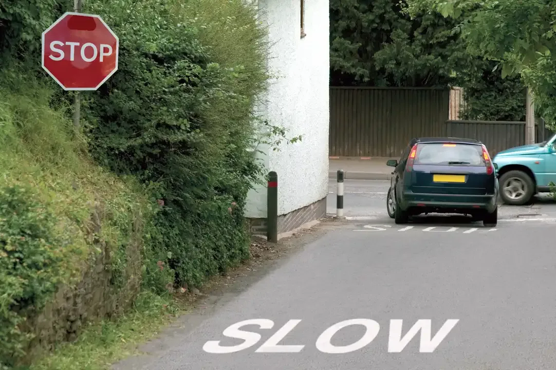 Illustration for the question: What must your pupil do when they arrive at a blind junction?