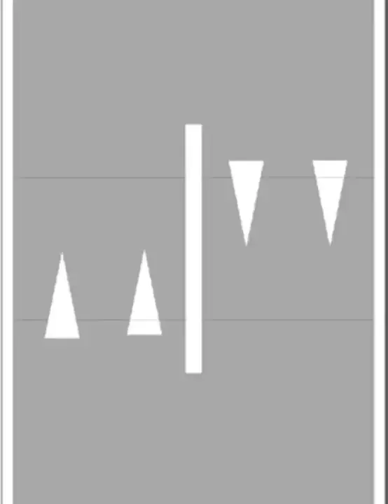 Illustration for the question: Where would you see this road marking?