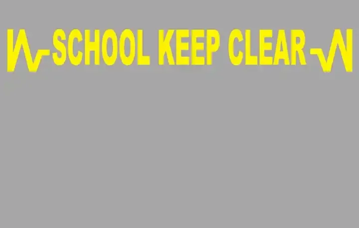 Illustration for the question: What would happen if you stop on these road markings?