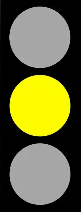 Illustration for the question: You see this traffic light ahead. Which light or lights will come on next?