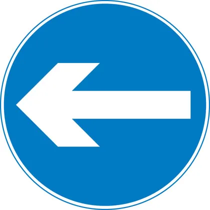 Turn left (right if symbol reversed)