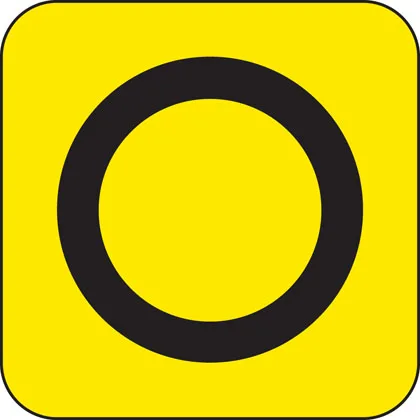 Symbols showing emergency diversion route for motorway and other main road traffic