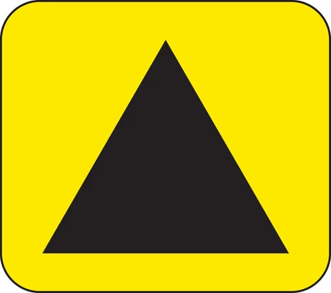Symbols showing emergency diversion route for motorway and other main road traffic