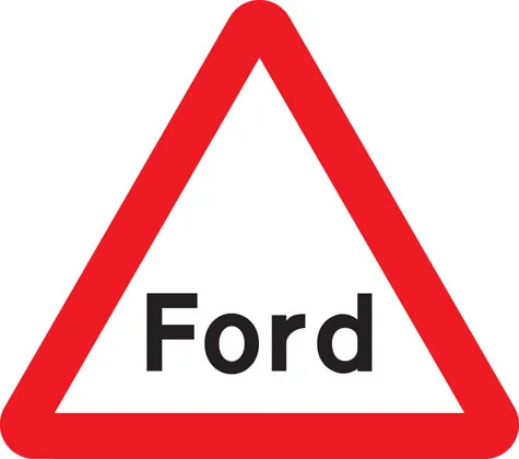 Worded warning sign