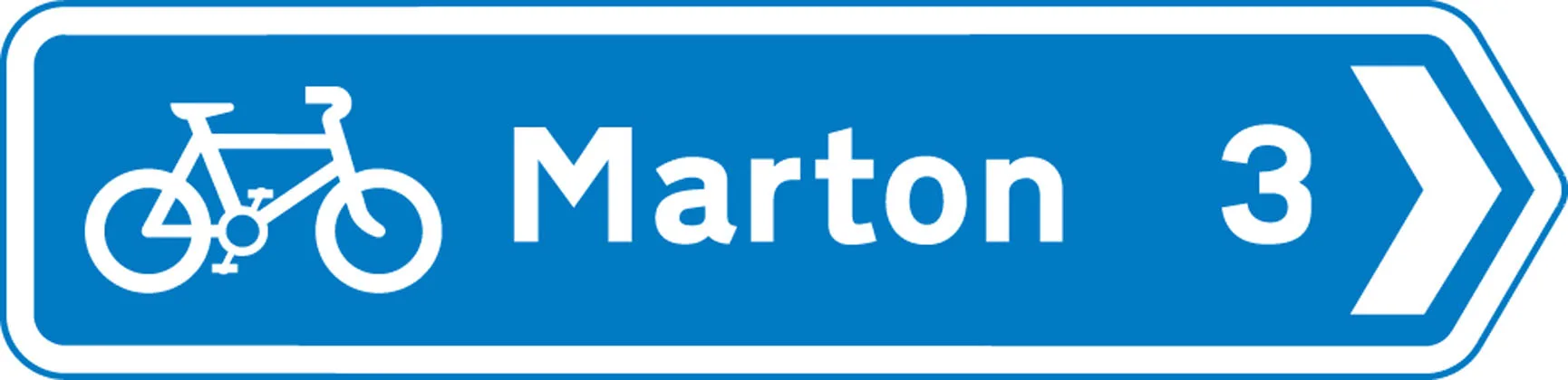 Recommended route for pedal cycles to place shown