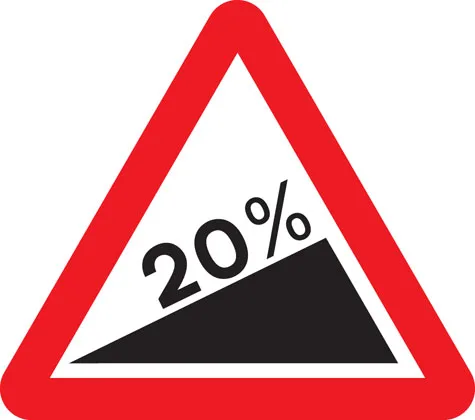 Steep hill upwards